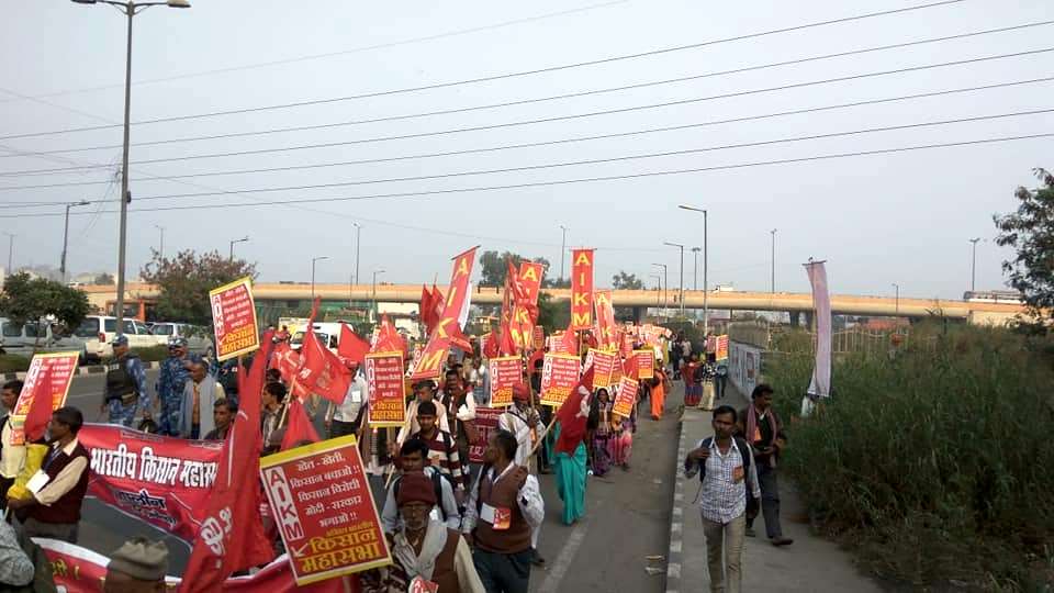 kishan rally in Delhi