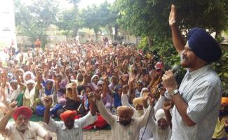 Comrade Gurmeet Singh at a workers rally in Punjab -file photo