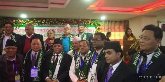 Purushottam Sharma, AIKM with Nepal leaders