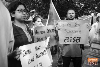 For Palestine -AISA protest in Delhi